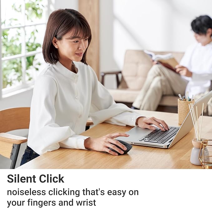 ELECOM Bluetooth Mouse Ergonomic Shape, Silent Click, 18-Month Battery Life, 2000DPI, 5 Buttons, Optical Sensor, Compatible with PC, Mac, Laptop, SHELLPA, Black (M-SH20BBSKBK)