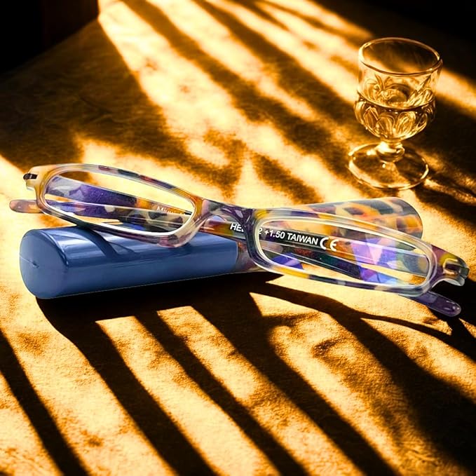 Women Reading Glasses Men Blue Light Blocking Anti Eyestrain Slim Computer Reader Tube Small Glass Thin Compact