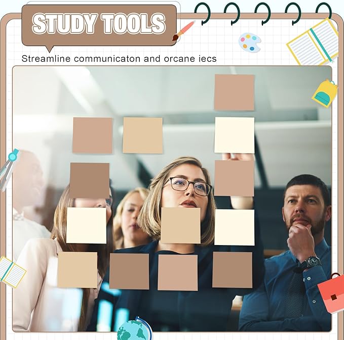 Fainne 60 Pack Sticky Notes Bulk Back to School Supplies Self Stick Note Pads Paper Memo for Office First Day of School Student Teacher Essentials (3x3inch,Vintage Colors)