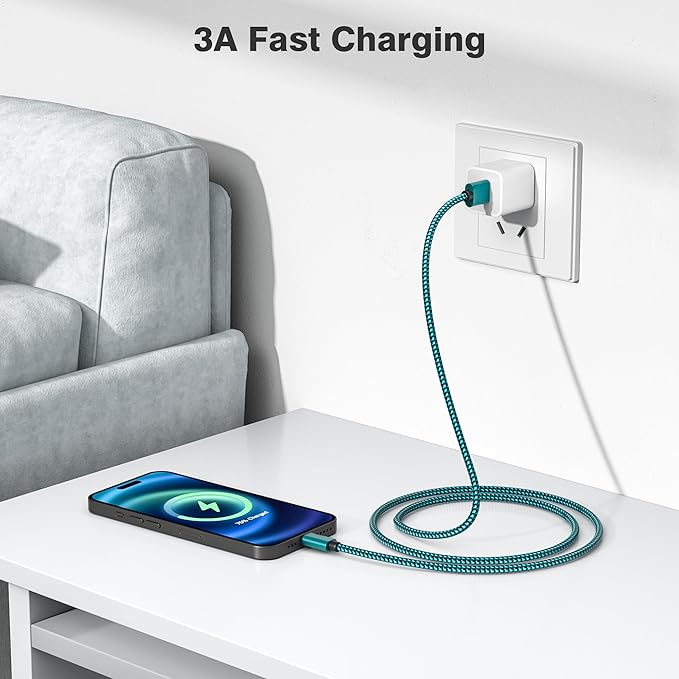 Elebase for Samsung Galaxy S25 Charger Cable 1.5/3.3/6.6FT 3Pack,USB A to Type C Charging Cord for Car,S24 S23 S22 Tab S10 S9 S8 S7 A9 A8 A7 Plus Ultra FE,Z Flip Fold,Kindle Fire HD Paperwhite Scribe