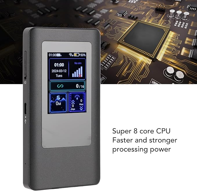 5G WiFi6 LTE Mobile Hotspot, 5G Router with Sim Card Slot, International Coverage Modem, Portable Internet Devices for Travel, 16 Users, for Android 11