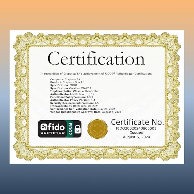 FIDO2 Security Key, Two Factor Authentication (2FA) NFC Security Key, Connect via NFC for Microsoft, Apple, Google, Facebook, Dropbox, Mifare DESFire, Convenient Card, FIDO Certified- Pack of 25