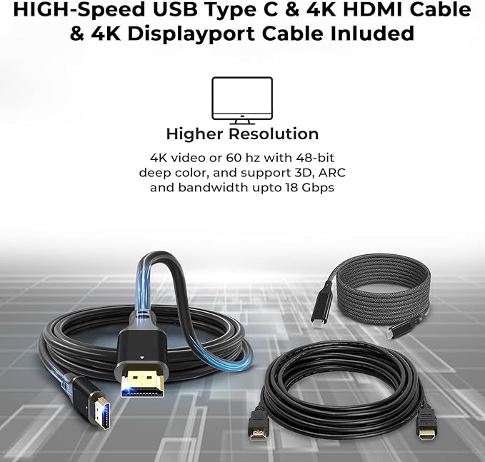 Lenovo 40AS0090US Thinkpad Docking Station Gen 2 - Supports 4K Display, 1 Year Warranty, Lenovo Docking Station with 90W Adapter, HDMI, USB-C, DisplayPort Cables - USB-C Thunderbolt 3 Dock (Renewed)