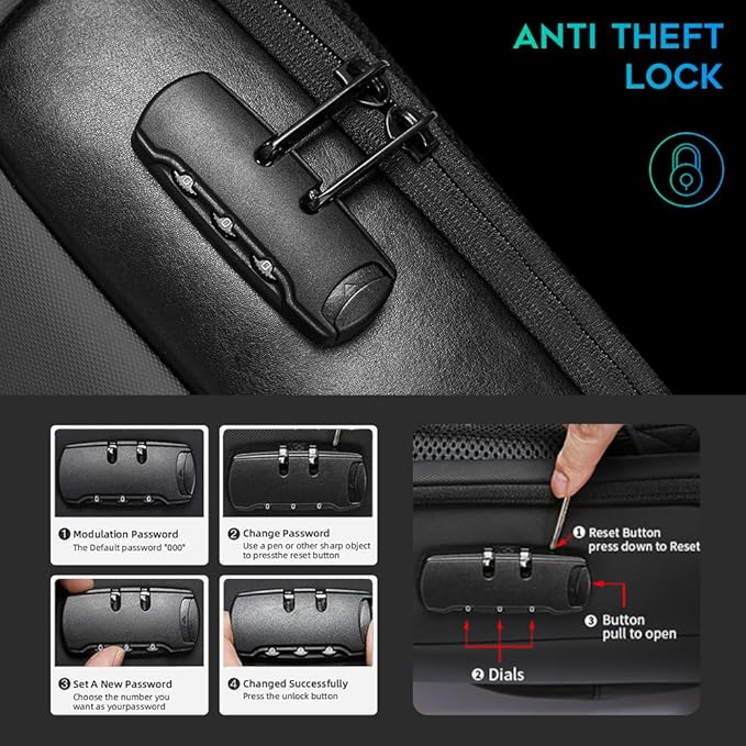 BANGE Anti Theft Backpack,Business Backpacks with USB Charging Port, Slim Laptop Back Pack Fit for 15.6 INCH,Men Travel Backpack with Water Bottle Holder for Men and Women…