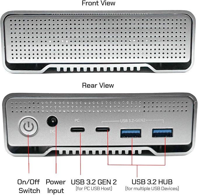 Avolusion PRO-G1 Series 16TB USB 3.2 Gen 2 (10Gbps) USB-C External Hard Drive for Windows or MacOS Desktop PC/Laptop (Silver) (Renewed)