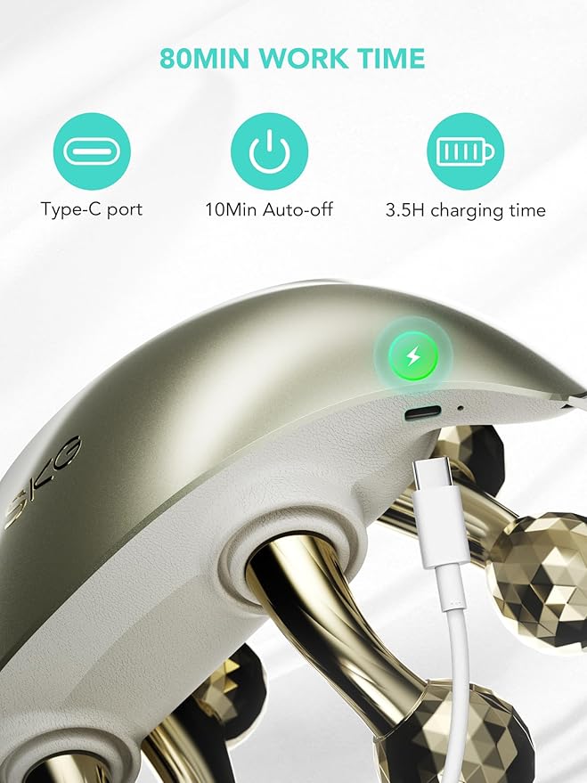 SKG Neck Massager for Pain Relief Deep Tissue Shiatsu Neck and Shoulder Massger with Heat Flex Massager H7 Ultra E