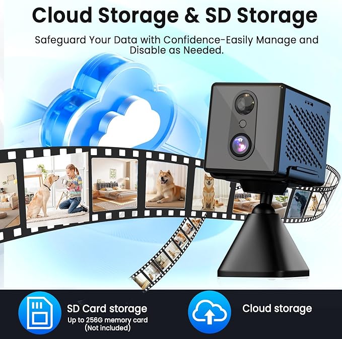 2025 Upgraded 4K Security Camera, 5GHz WiFi Indoor Camera, Home Security Camera with Night Vision, Motion Sensor, Long Battery Life, Motion Detection, Remote Viewing, Wireless Surveillance Cam