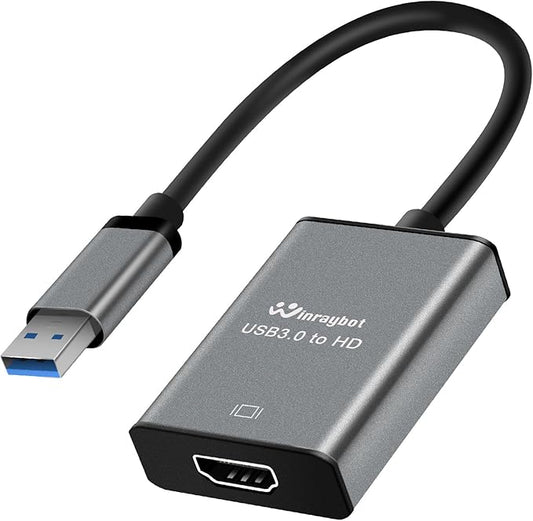 USB to HDMI Adapter for Laptop,USB hub,USB A 3.0 to HDMI Display Expander (USB 3.0-Silver)