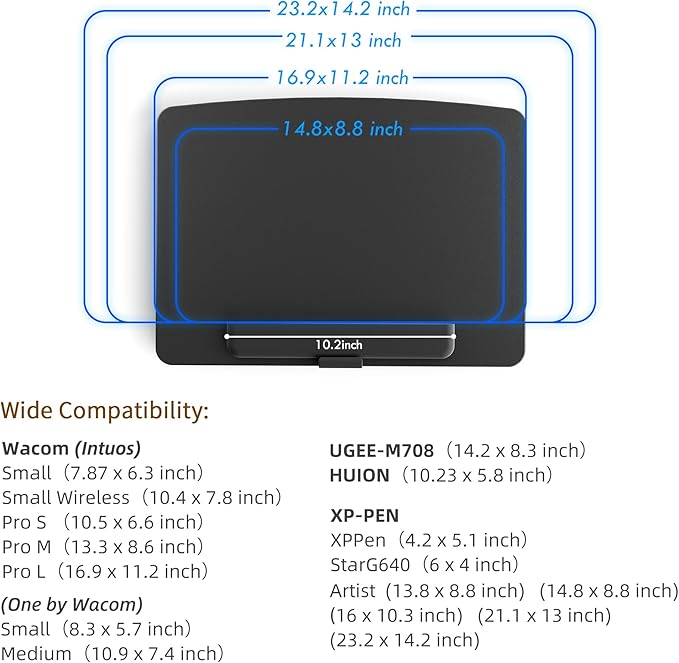 Extra Large Tablet Stand Adjustable Digital Drawing Tablet Holder Desktop Foldable Compatible with iPad,Fire HD,Galaxy Tab,Surface Pro,Graphics Tablet and More,Fit 7-23.8 inch