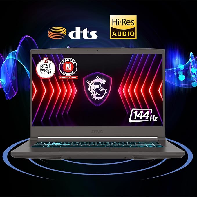 msi Thin 15 Gaming Laptop 15.6" FHD IPS 144Hz Intel 8-core i5-13420H (> i7-12650H) 32GB RAM 1TB SSD GeForce RTX 4050 USB-C Backlit Wi-Fi6E Win11Pro ICP Hub