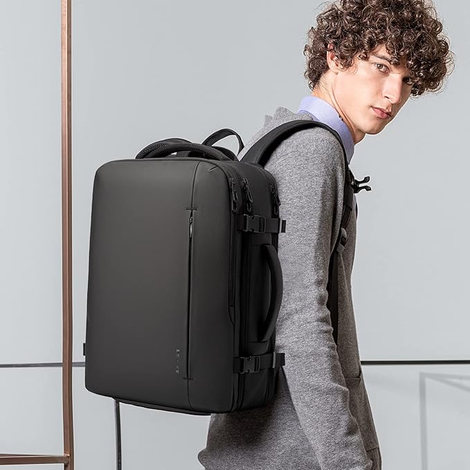 BANGE 45L Men's Expandable Travel Backpack, Men's Laptop Backpack for 17.3Inch Laptop, Carry On Backpack Fits Under Seat Airline Approved, Personal Item Travel Bag for Men…