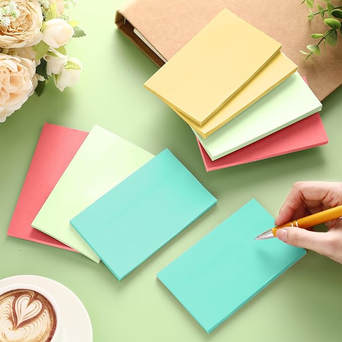 Fainne 8 Pack Sticky Notes Bulk Back to School Supplies Self Stick Note Pads Paper Memo for Office First Day of School Student Teacher Essentials (3 x 5 Inch,Fresh Color)