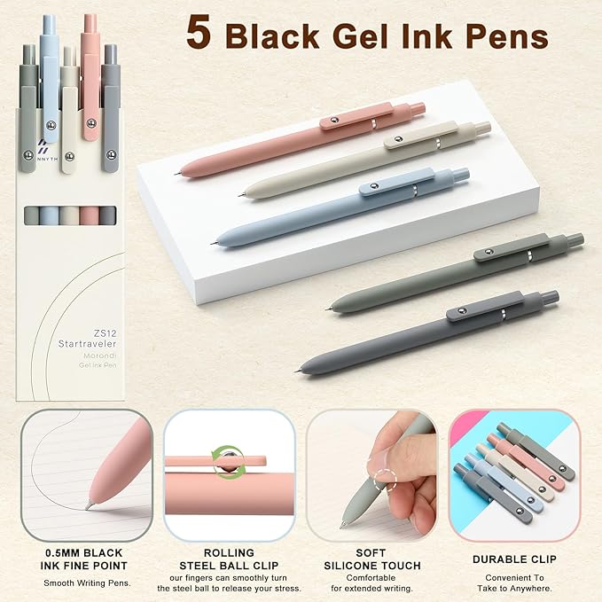 37PCS Stationery Set, Aesthetic Bible Journal Set, 3PCS A5 Spiral Notebooks, Gel Pens, Sticky Notes & Tabs, Gift Box for Students Back to School Supplies