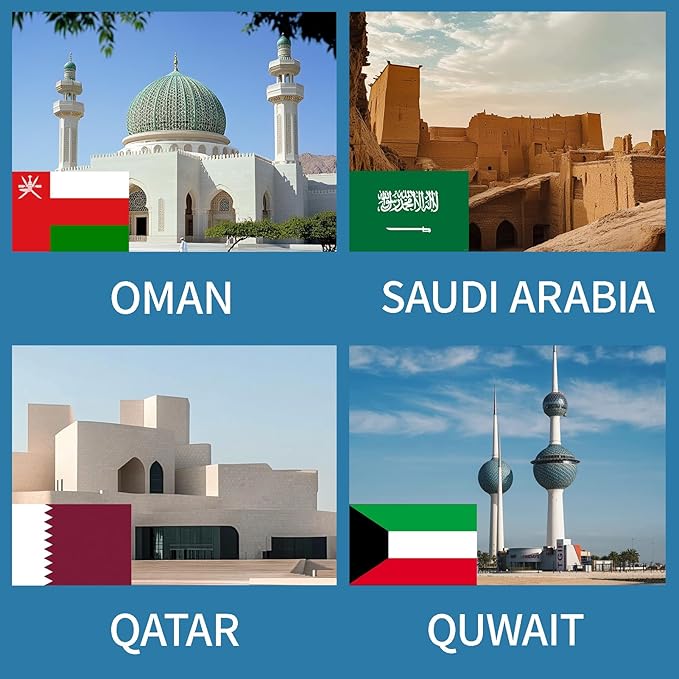 3-in-1 SIM Card for Saudi Arabia, Qatar, Oman, Kuwait – Prepaid Data Plans | Day Pass 1GB Daily Data,5 Days | Unlimited 4/5G Speed Internet