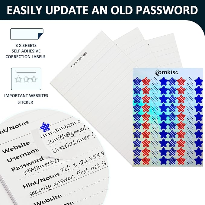 Password Book with Individual Alphabetical Tabs Laminated, Large Print Password Keeper Book for Seniors, A5 Hardcover Internet Password Log Book to Record Website Login Details - Floral