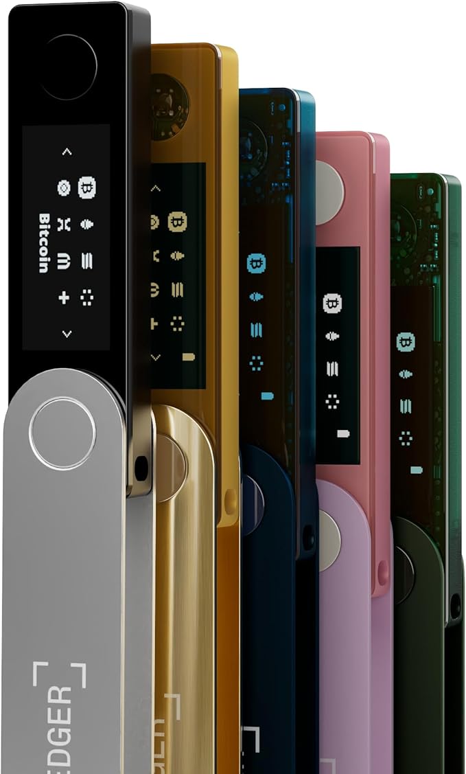 Ledger Nano X - Secure and manage your crypto & NFTs on-the-go with our Bluetooth-enabled hardware wallet (Gold)