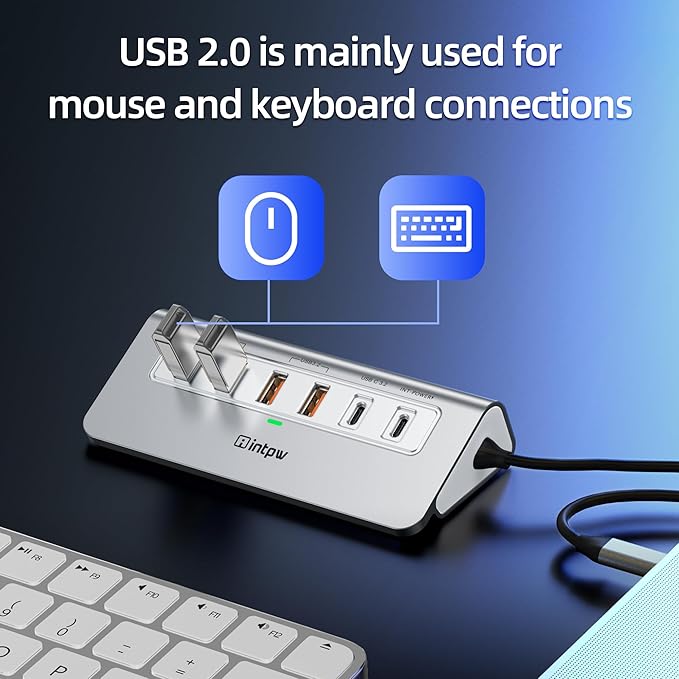 USB C Hub 10Gbps, 9-in-1 USB 3.2 Hub with 4K@60Hz HDMI, Type-C 3.2, 2 USB-A 3.2, 2 USB-A 2.0, PD 100W, SD/TF Slot, 3.28FT Aluminum USB Hub for PC, iPhone 16/15 Series, MacBook Air/Pro and More