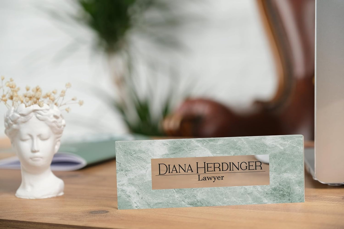 Personalized Desk Nameplate, Custom Acrylic Office Sign for Him Boss, Professional Name Plate for Coworkers, Unique Custom Gift Idea for Office, New Job Gift, CoWorker Gift, Phd Gift (Modern Design)