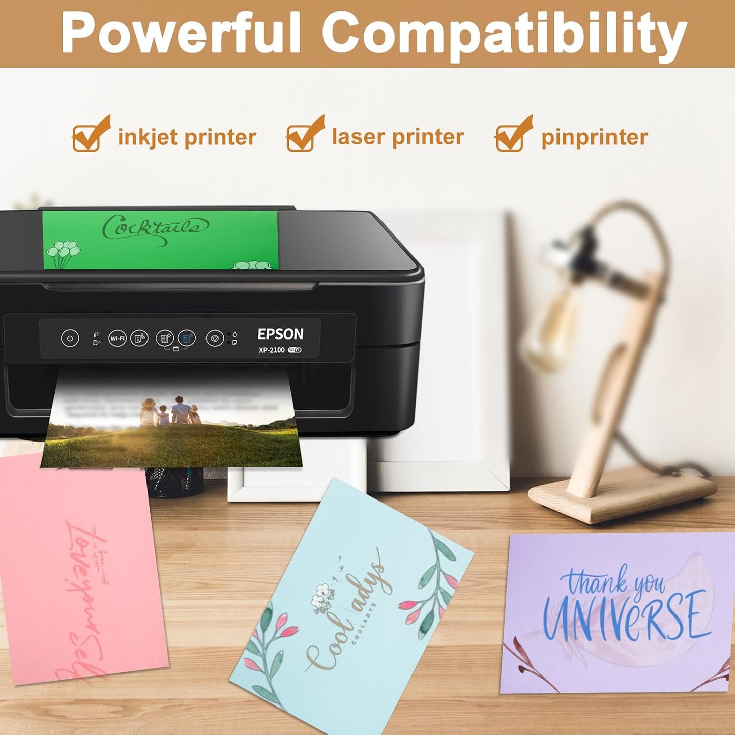 100 Sheets 20 Assorted Colors Cardstock Scrapbooking Paper, 92lb Heavyweight Card Stock A4 Colored Paper for Birthday Decorations, Cards Making, Greeting Cards, Wedding Invitations