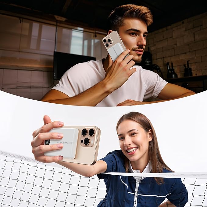 Magnetic Portable Charger, 16800mAh Wireless Power Bank, with 20W USB-C Fast Charging and LED Digital Display Magnetic Battery Pack, Compatible with iPhone 16/15/14/13/12 Full Series (2025)