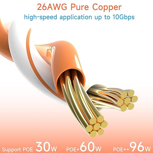 Cat6 Ethernet Patch Cable 0.5 ft (10 Pack), Cat6 Patch Cable for Data Centers, Cat 6 Patch Cable 10G, Network Patch Cables for Home and Enterprise Network -Black