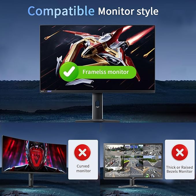 [2 Pack] Magnetic Computer Privacy Screen Filter 21.5 Inch for 16:9 Widescreen Monitor Desktop PC, 21.5in Hanging Removable Anti Glare Blue Light Protector, Double Sided Reversible Eye Care Film