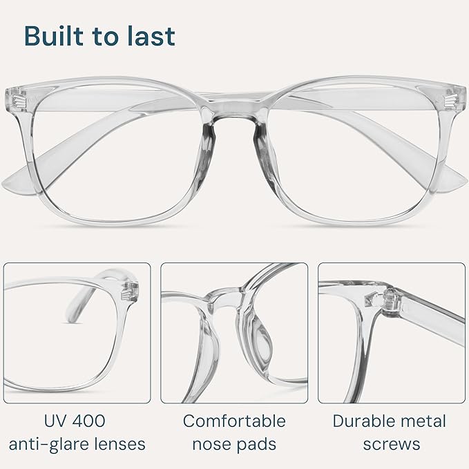 Gaoye Blue Light Glasses for Computer & Gaming - Anti UV Ray Lenses, Scratch-Resistant & Comfort Fit