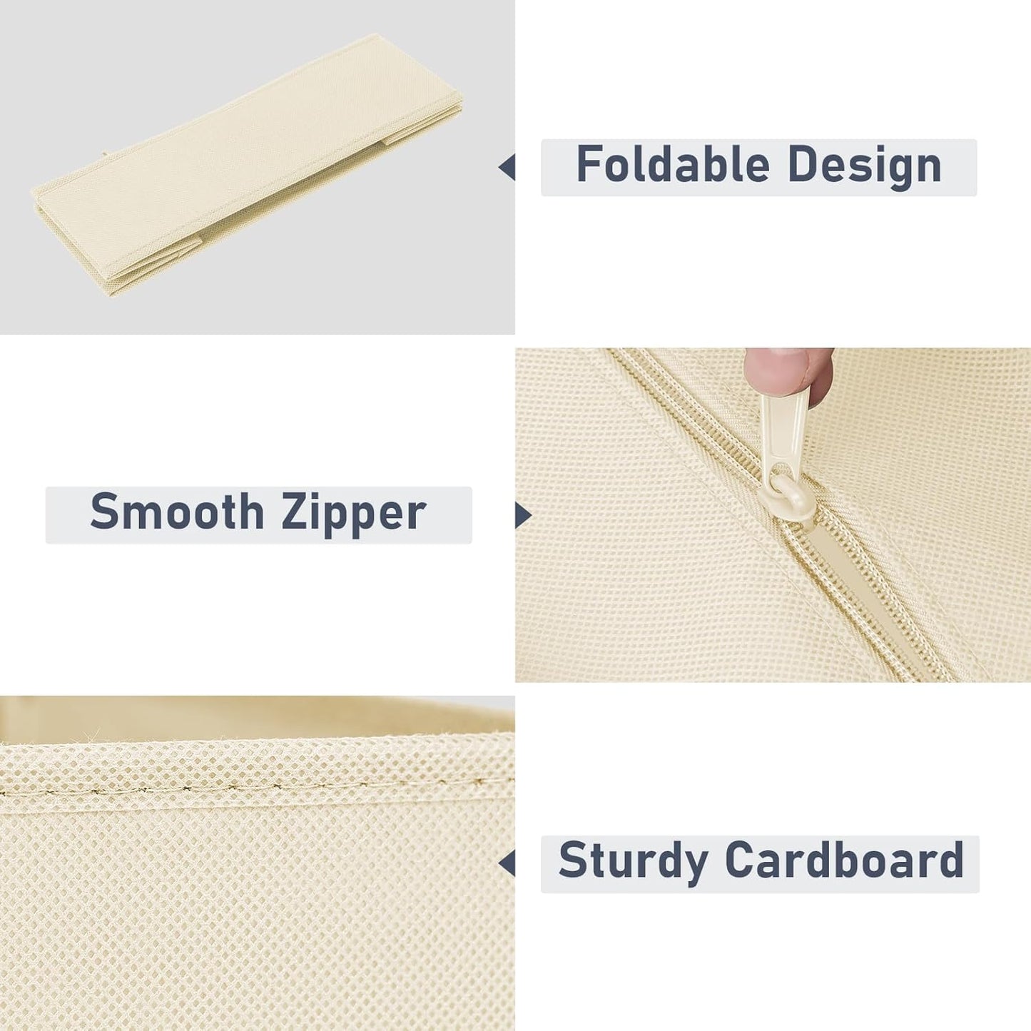 DIMJ Drawer Organizer Clothes - 20 Pack Closet Drawer Organizer Bins for Baby Clothes Storage, Fabric Dresser Organizer for Nursery Bedroom, Foldable Small Drawer Dividers for Underwear Socks