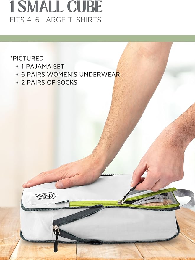 Compression Packing Cubes Set for Travel - Lightweight, Durable Clothes Organizer for Carry-On Luggage and Suitcases by TRIPPED Travel Gear