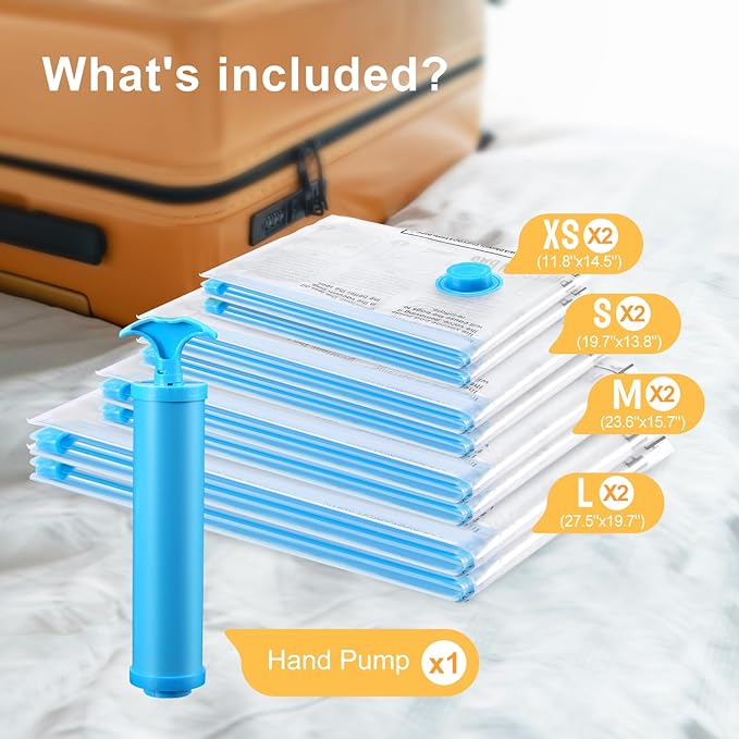 Vacuum Bags for Travel - Space Saver Combo 8 Pack