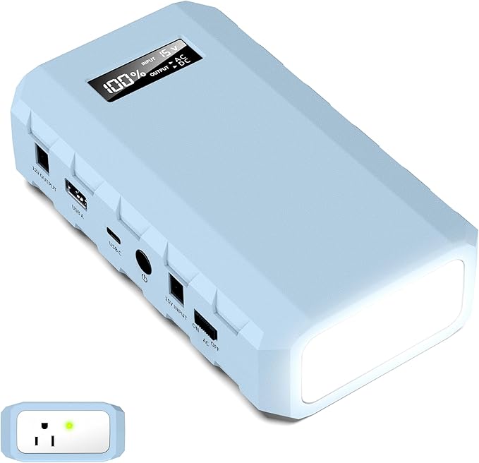 SinKeu 24000mAh Portable Charger Power Bank, 88Wh Portable Power Bank with AC Outlet, QC 3.0 USB/USB-C, DC Output, Led Flashlight, Portable Battery Charger for Home Camping Travel Power Backup