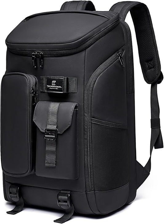 Carry on Travel Backpack for Men Women,30L Multi-Pocket 17.3inch Laptop Backpack, Sports Gym Tennis Badminton Backpack with Shoe Compartment-Black