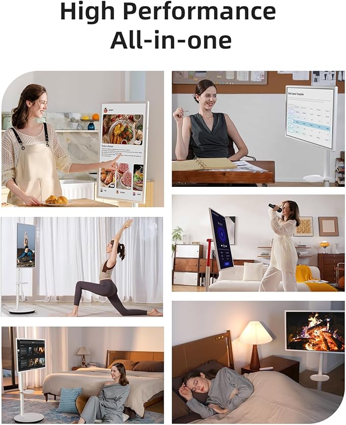 KTC MegPad 32" Smart Portable TV, 4K Touch Screen Portable TV Monitor, Android 13 Google EDLA Certified 8G RAM+128G Storage, Octa-core CPU 9500mAh Battery, Dual 6W Speakers WiFi 6