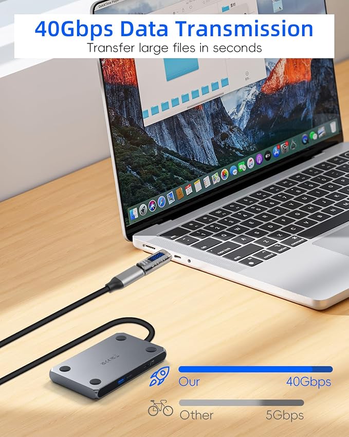 USB C Male to USB C Female Adapter，240W TYPE C Converter,with LED Display,40 Gbps Data Transmission，Suitable for Laptops, Desktop Computers, Mobile Phones, Tablets, And Other Devices(2Pcak)