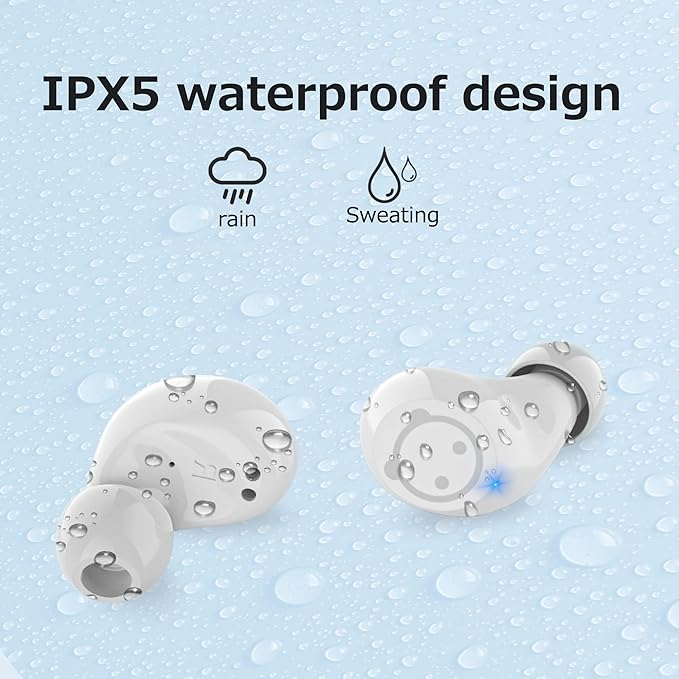 Pink Wireless Earbuds Girls Bluetooth 5.3 Built in Mic 36H Playtime IPX5 Waterproof Noise Reduction Kids Headpones LED Display USB-C Cordless Earbuds for Workout Sport