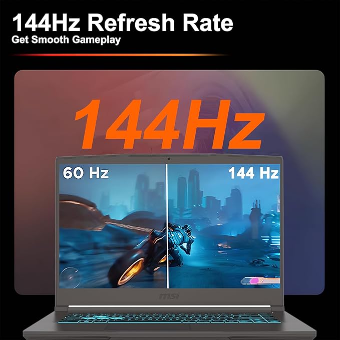 msi Thin 15 Gaming Laptop 15.6" FHD IPS 144Hz Intel Octa-core i5-13420H (Beats i7-12650H) 64GB RAM 2TB SSD GeForce RTX 4050 Backlit USB-C Wi-Fi6E Win11 ICP Hub