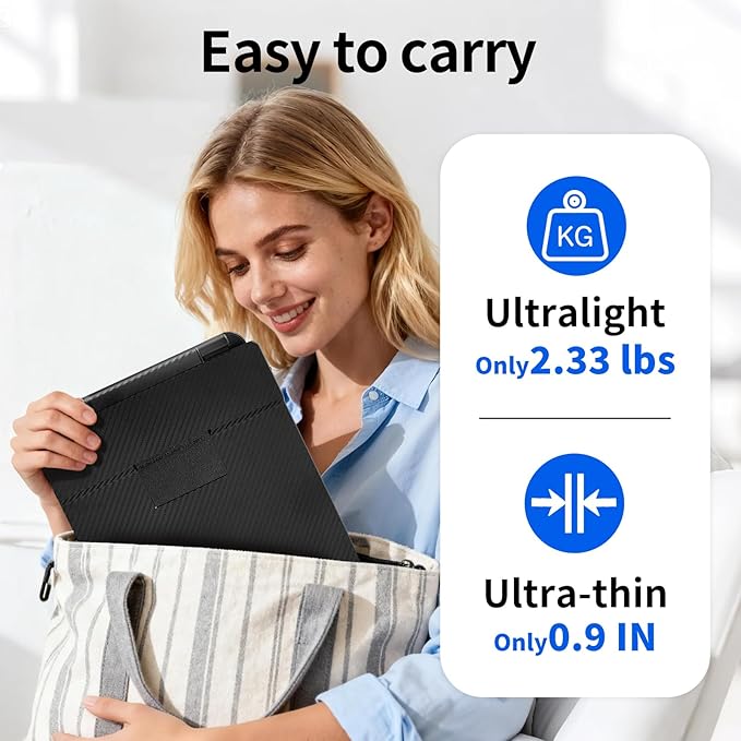 Laptop Screen Extender 14" FHD IPS Portable Travel Monitor for Laptop, Second Screen for 13"-17" Laptops, Plug & Play for Trip/Remote Work, Compatible with Windows/Mac/Android/Chrome