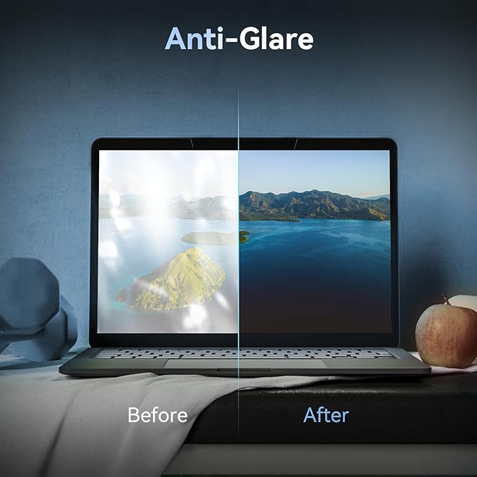 Mamol Magnetic Laptop Privacy Screen 13.3 inch ,16:9 Aspect Removable Anti Glare Protector Blue Light Privacy Screen Filter,Filter Shield Compatible with HP/Dell/Acer/Asus/Samsung/Lenovo/Thinkpad Envy