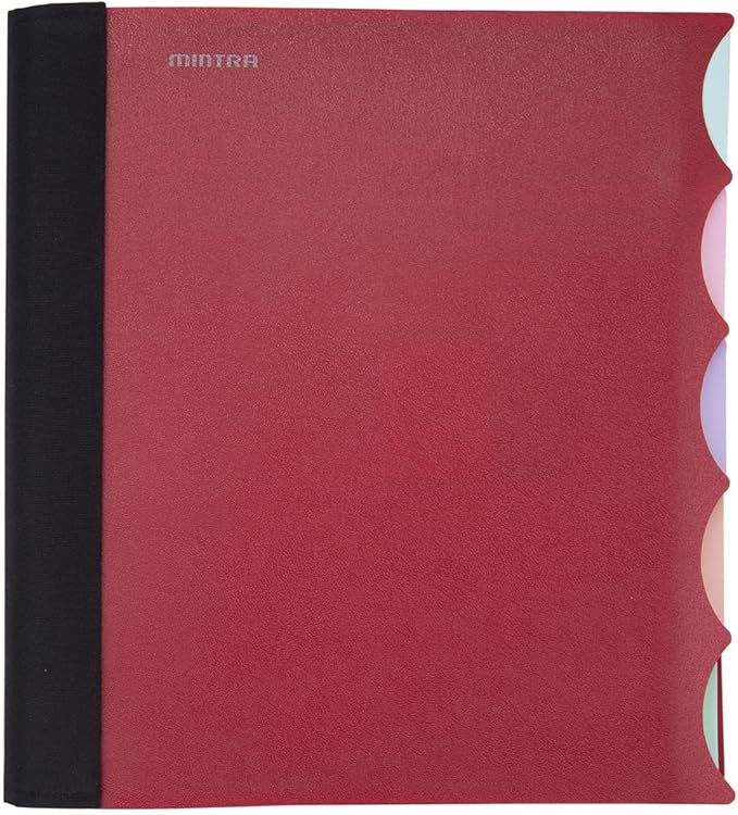 Mintra Office Durable PREMIUM Spiral Notebook (Chili Oil, 5 Subject (8.5in x 11in))