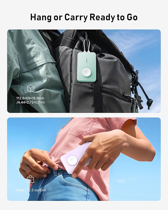 VEGER Portable Charger with Built in Removable Cable for iPhone, 20W Fast Charging Slim Power Bank, 10000mAh USB C Battery Pack Travel Essential Compatible with iPhone, Android, Apple Watch-Yellow