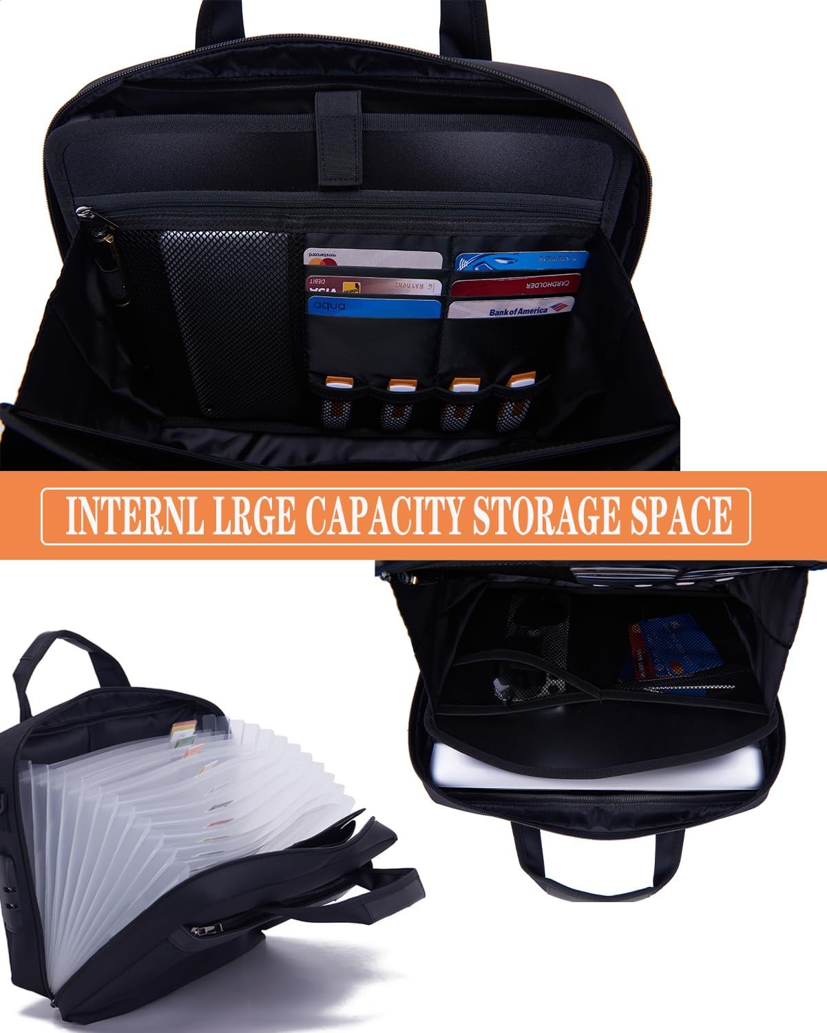 BARDOLPH Heavy Duty Accordian File Organizer with Handle