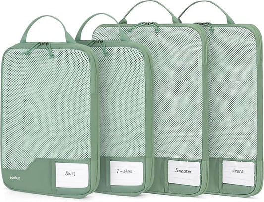 ECOHUB 4 Set /6 Set Packing Cubes for Travel Durable Suitcase Organizer Bags Set with Personalized Tag Various Sizes Travel Essentials Traveling Accessories for Luggage Machine Washable