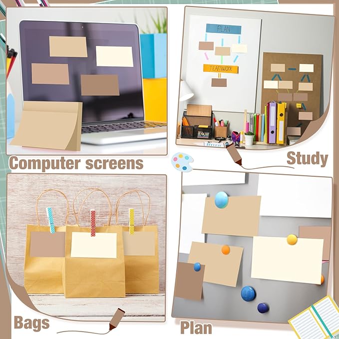 Fainne 8 Pack Sticky Notes Bulk Back to School Supplies Self Stick Note Pads Paper Memo for Office First Day of School Student Teacher Essentials (3 x 5 Inch,Dark Color)