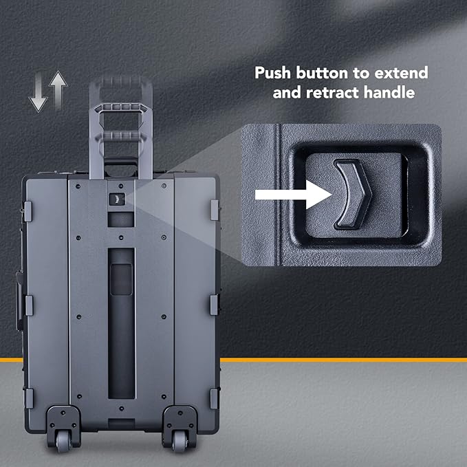 Lykus HC-7240 Large Waterproof Hard Case with Wheels and Customizable Foam, Interior Size 28.3x21.6x15.6 inch, Suitable for cameras, lenses, electronic equipment and more