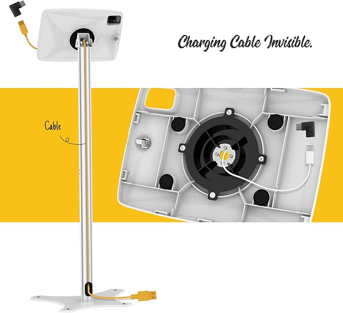 Tablet Floor Stand Anti-Theft Adjustable - Compatible with 10.9" iPad 10th, Pro 11" 1 2 3 4, Air 4 5, Air 11", iPad 11"(A16) - BSF302A