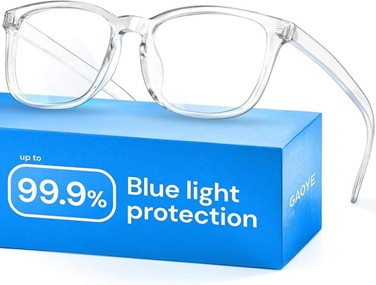 Gaoye Blue Light Glasses for Computer & Gaming - Anti UV Ray Lenses, Scratch-Resistant & Comfort Fit