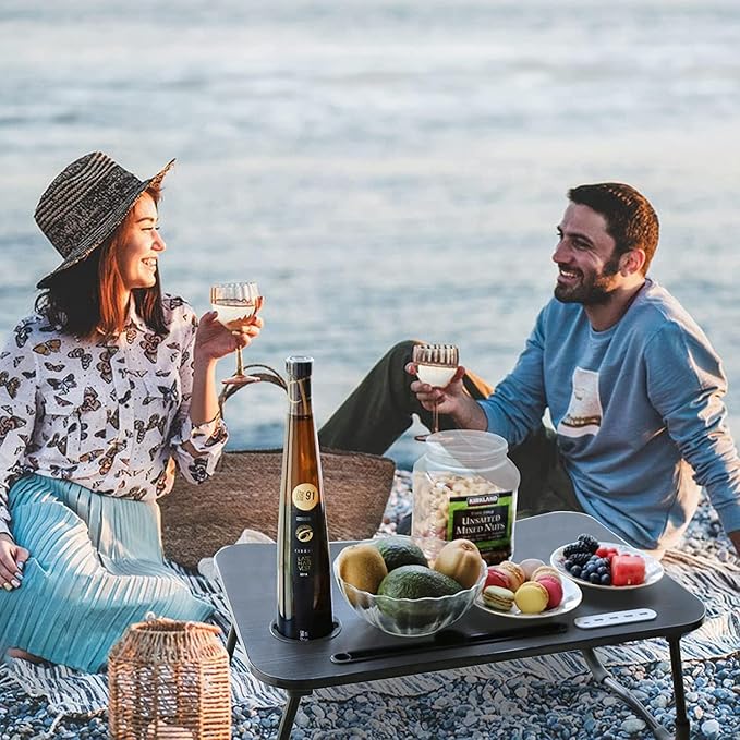 Laptop Desk Foldable Bed Table, Portable Lap Desk Laptop Bed Tray Table with Storage Drawer and Cup Holder, Lap TraysTables Notebook Stand Reading Desks Breakfast Tray for Beds Couch Sofa Floor