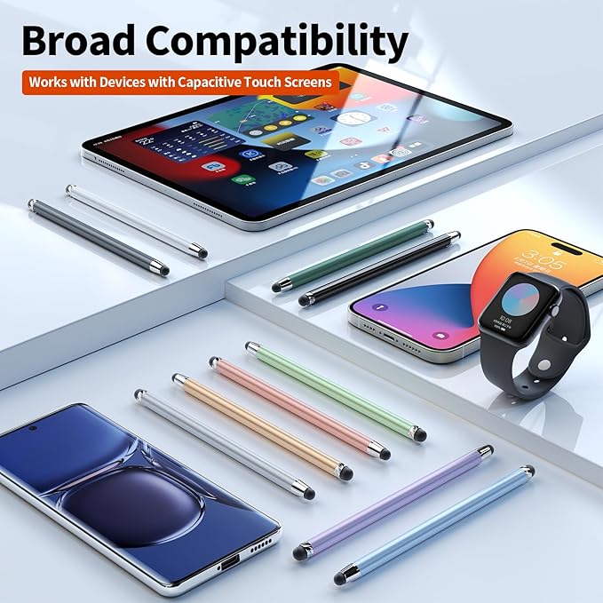 10 PCS Stylus,Stylus Pen for Touchscreen,Stylus 2-in-1 High Sensitivity & Precision Suitable for Touch Screens of iPhone/ipad/Android Tablets(10 Stylus Pen + 20 Tips)