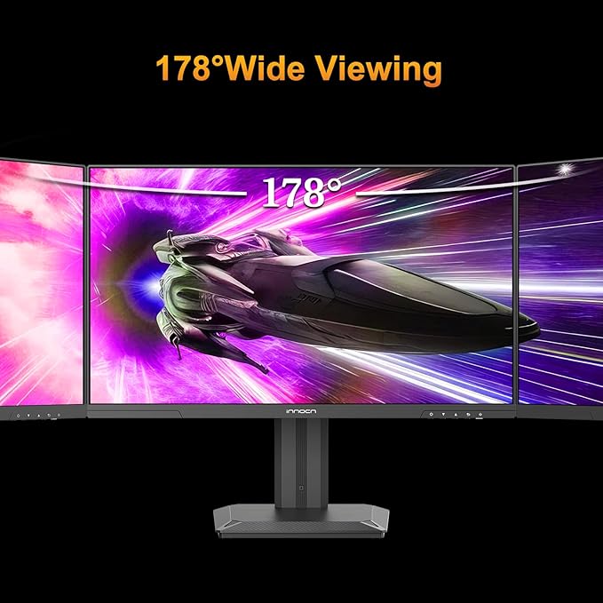 INNOCN 24.5" 2K QHD 2560 x 1440P 240Hz Monitor, Gaming Console Ready, Mini-LED Precisely Local Dimming, Monitor for Mac, HDMI 2.1, DP 1.4, Height Pivot Adjustable Stand, Black - 25M2S