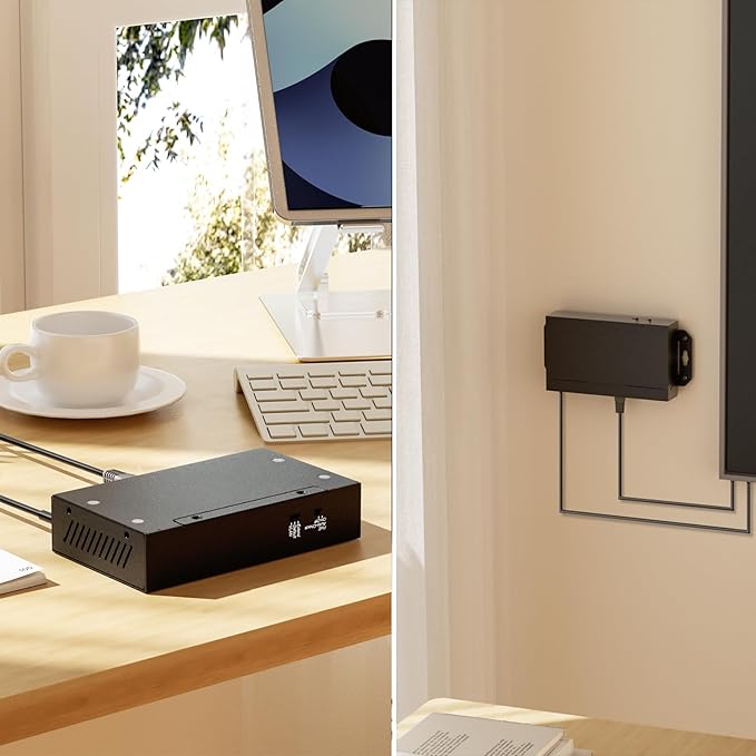 DBIT 6-Port Ethernet PoE Switch with 4 Ports PoE+, 2 Fast Ethernet Uplink, 10/100Mbps, 63W High Power, Support IEEE802.3af/at, Fanless Metal Plug & Play PoE+ Network Switch (WS1042A)